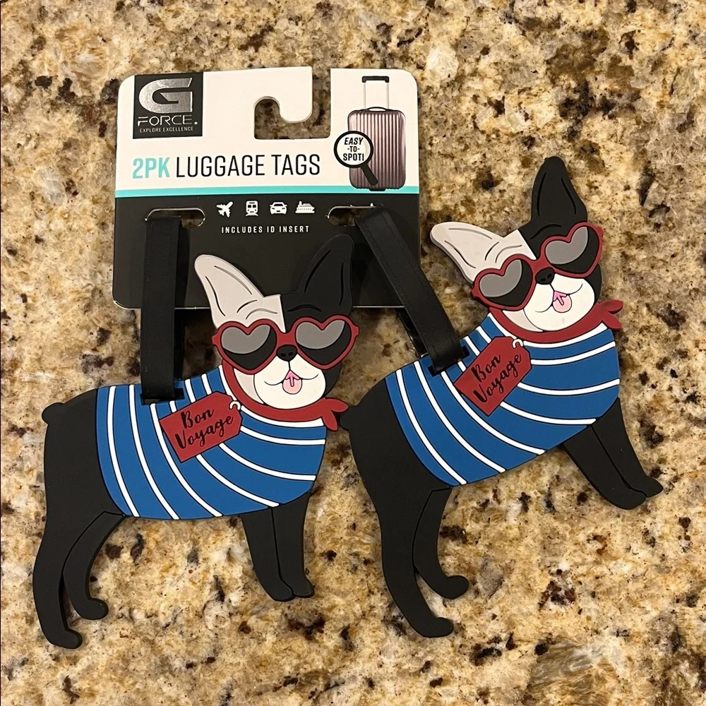 G/FORE Dog Luggage Tags - Blue, Red, and Black